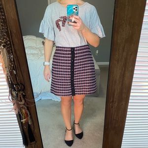 Black, white, red and blue skirt!